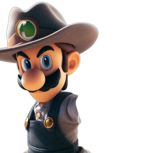 hat, 3d render, concept art, mario transparent PNG cut-out