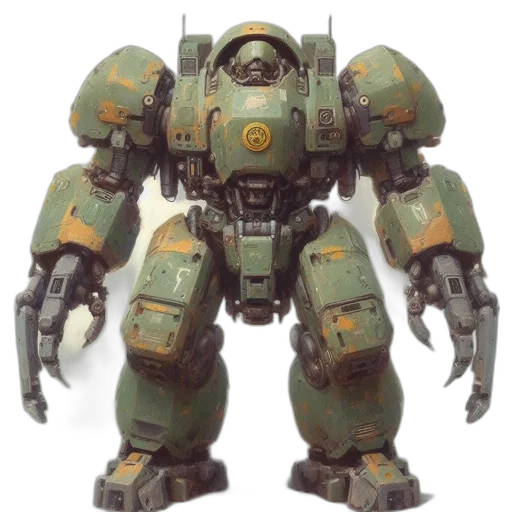 robot, weapon, concept art, 3d render transparent PNG cut-out