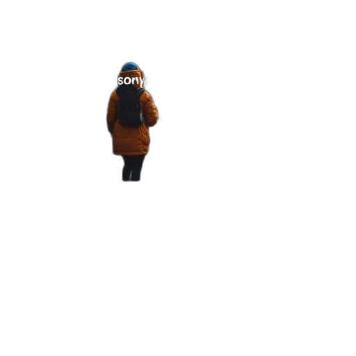 jacket, hat, creature, staff transparent PNG cut-out
