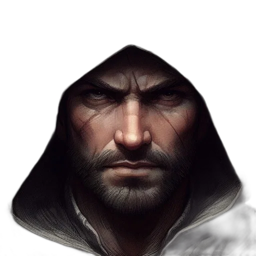 face, jacket, weapon, mask transparent PNG cut-out