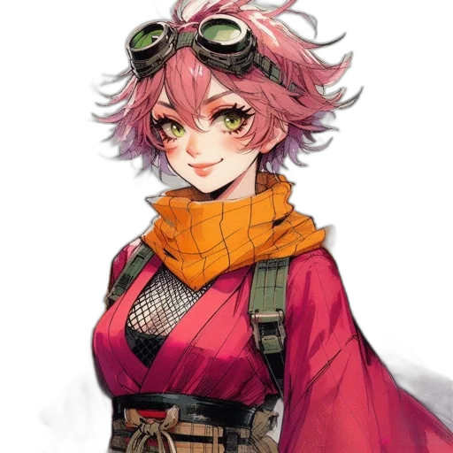 jacket, staff, weapon, face transparent PNG cut-out