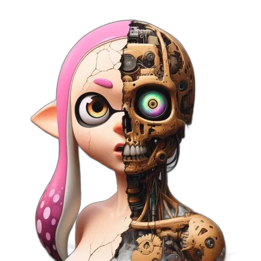 robot, face, mask, jewelry transparent PNG cut-out