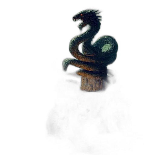 dragon, staff, creature, sword transparent PNG cut-out