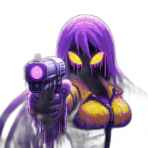 weapon, robot, mask, hair transparent PNG cut-out