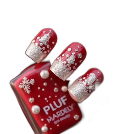christmas, nail, polish, designs transparent PNG cut-out