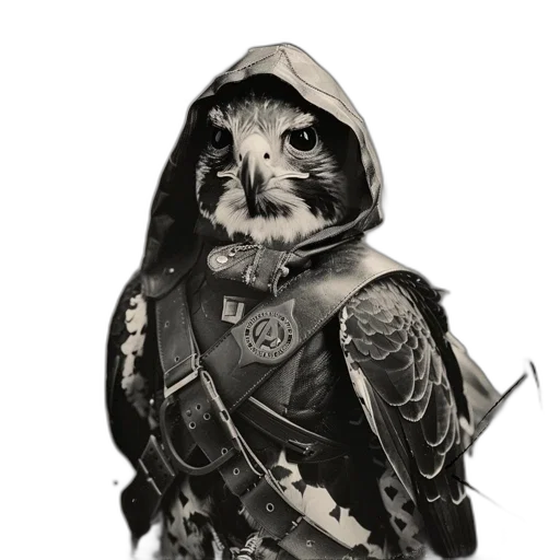 jacket, staff, animal, mask transparent PNG cut-out