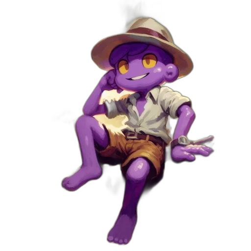 hat, staff, creature, concept art transparent PNG cut-out