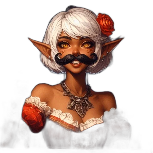 face, mask, staff, fantasy art transparent PNG cut-out