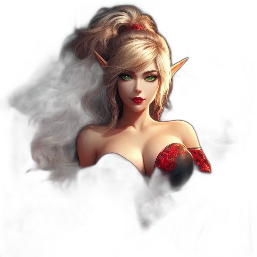 dragon, face, dress, staff transparent PNG cut-out