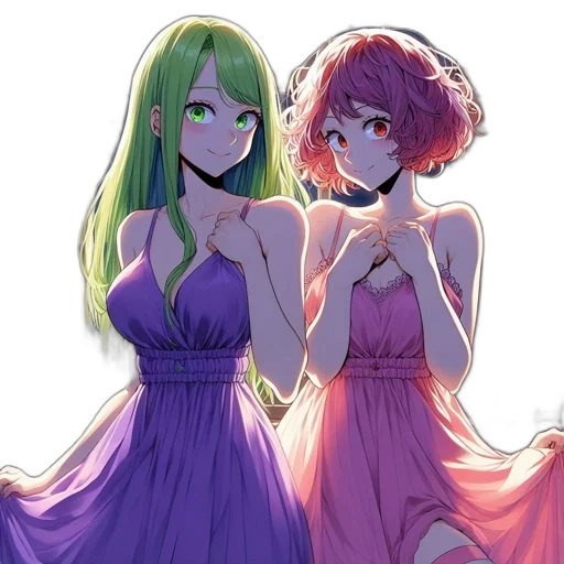 dress, crown, anime, watercolor transparent PNG cut-out