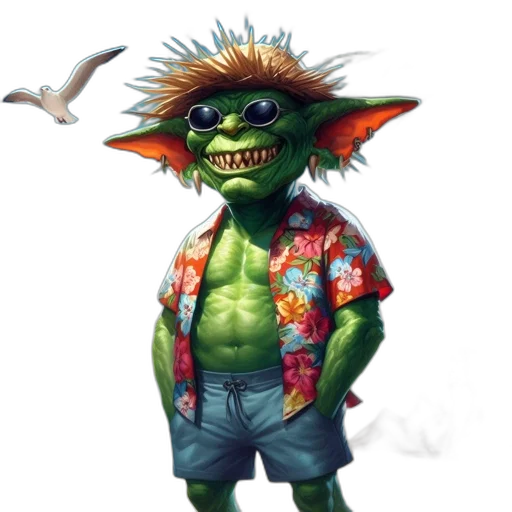 creature, jacket, staff, concept art transparent PNG cut-out