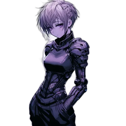dress, robot, weapon, staff transparent PNG cut-out