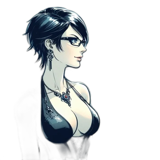 dress, concept art, comic book art, fantasy art transparent PNG cut-out