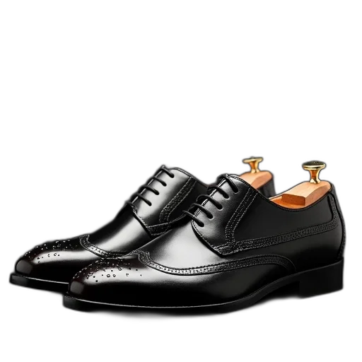 shoes, photorealistic, men, business transparent PNG cut-out