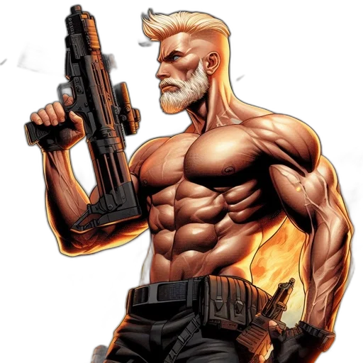 comic book art, concept art, cyberpunk, cartoon transparent PNG cut-out