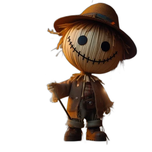 hat, staff, concept art, 3d render transparent PNG cut-out