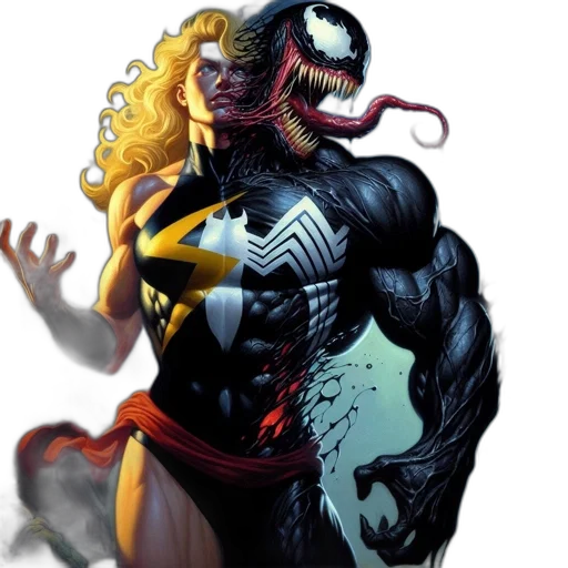 comic book art, concept art, two, characters transparent PNG cut-out