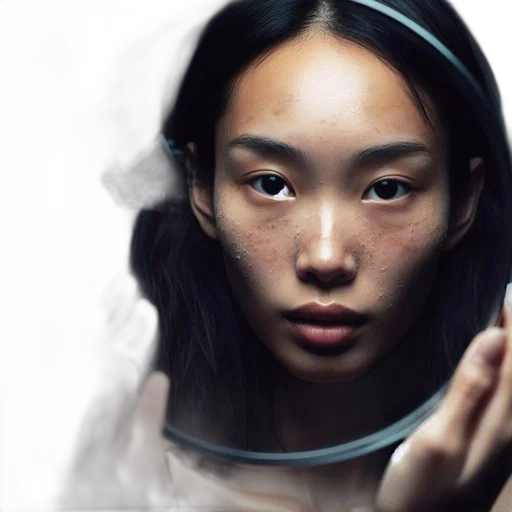 face, mask, photorealistic, concept art transparent PNG cut-out