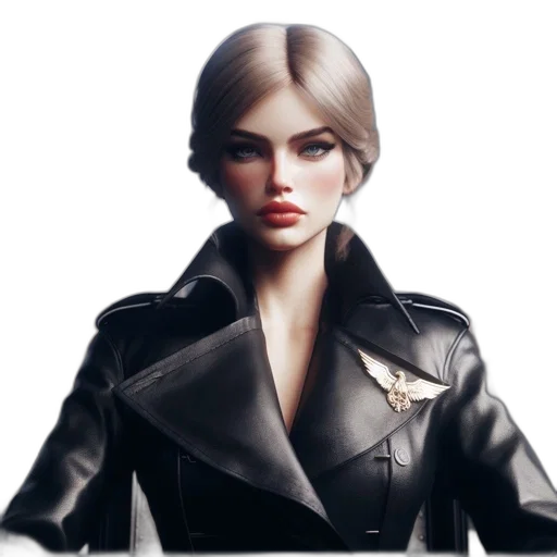 jacket, face, concept art, 3d render transparent PNG cut-out