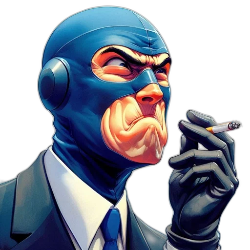mask, face, comic book art, concept art transparent PNG cut-out