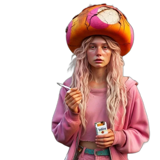 hat, jacket, face, staff transparent PNG cut-out
