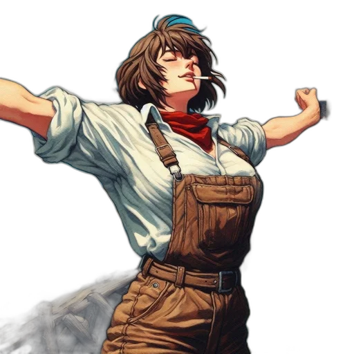 staff, weapon, jacket, concept art transparent PNG cut-out