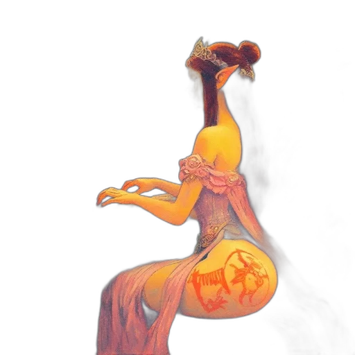 dragon, creature, dress, mask transparent PNG cut-out