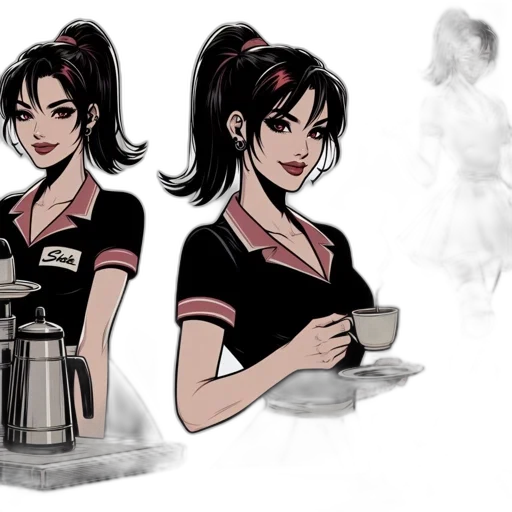 comic book art, concept art, cartoon, fantasy art transparent PNG cut-out