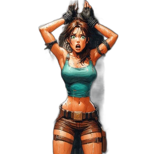 comic book art, concept art, fantasy art, cyberpunk transparent PNG cut-out