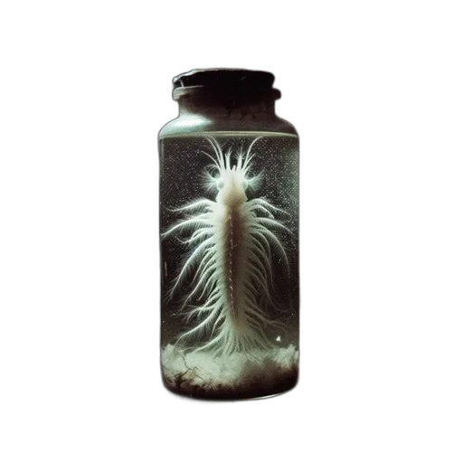 bottle, hair, creature, crown transparent PNG cut-out