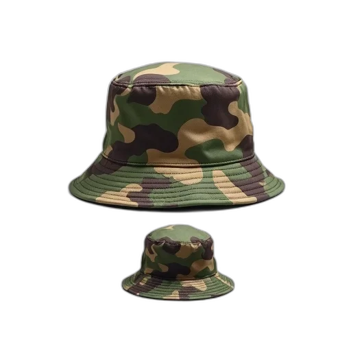 hat, 3d render, green, camouflage transparent PNG cut-out