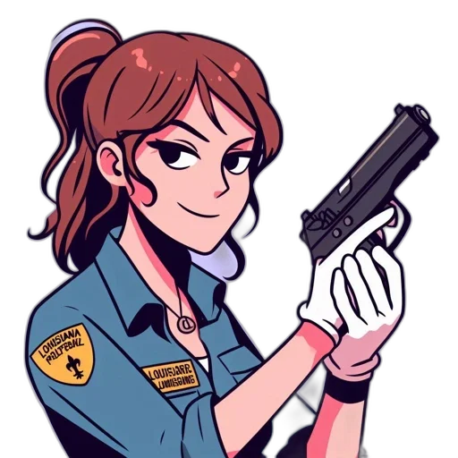 weapon, staff, jacket, cartoon transparent PNG cut-out