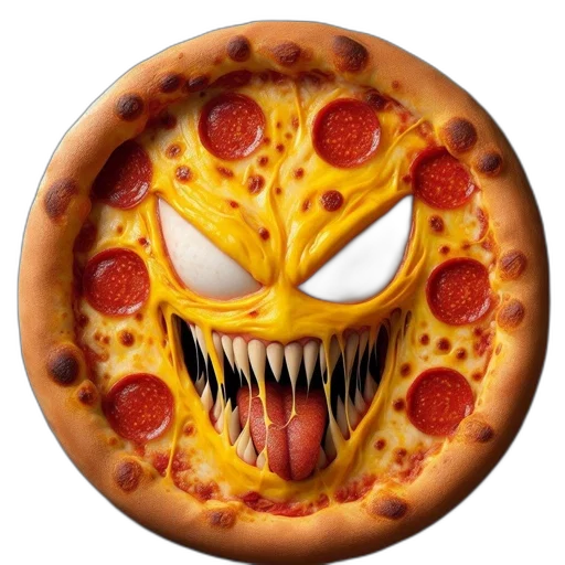 food, face, 3d render, photorealistic transparent PNG cut-out