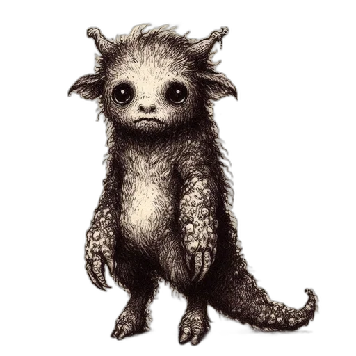 dragon, creature, animal, staff transparent PNG cut-out