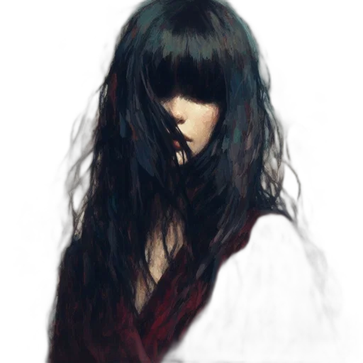 hair, dress, face, mask transparent PNG cut-out
