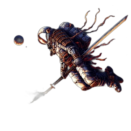 dragon, creature, sword, robot transparent PNG cut-out
