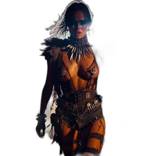 dress, mask, staff, concept art transparent PNG cut-out