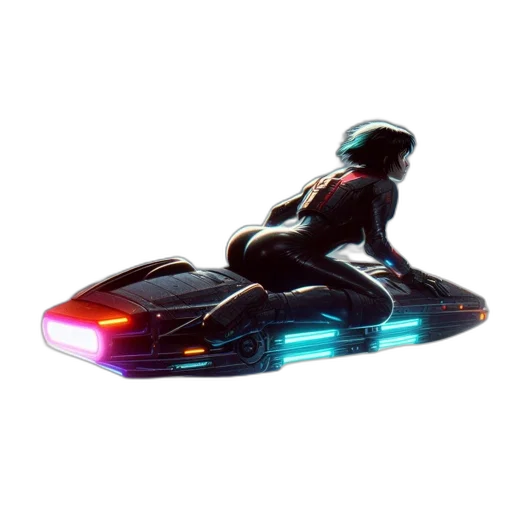 robot, car, concept art, cyberpunk transparent PNG cut-out