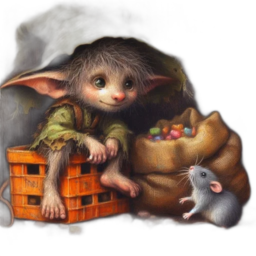 creature, concept art, fantasy art, oil painting transparent PNG cut-out