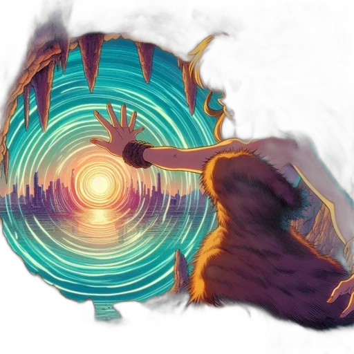weapon, creature, hair, mask transparent PNG cut-out