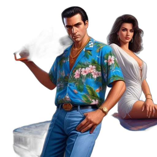 jacket, umbrella, concept art, vaporwave transparent PNG cut-out