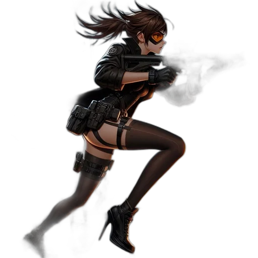 weapon, concept art, cyberpunk, pixel art transparent PNG cut-out