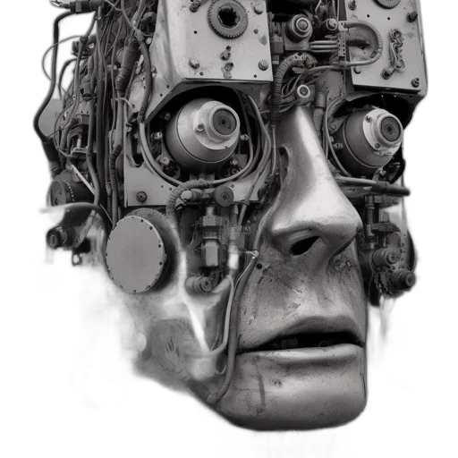 robot, mask, face, creature transparent PNG cut-out