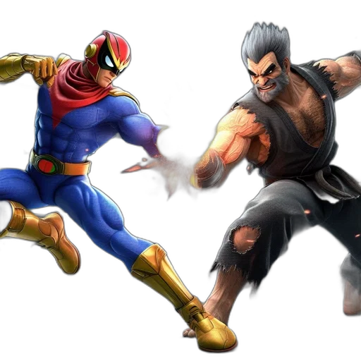 concept art, comic book art, 3d render, wrestling transparent PNG cut-out