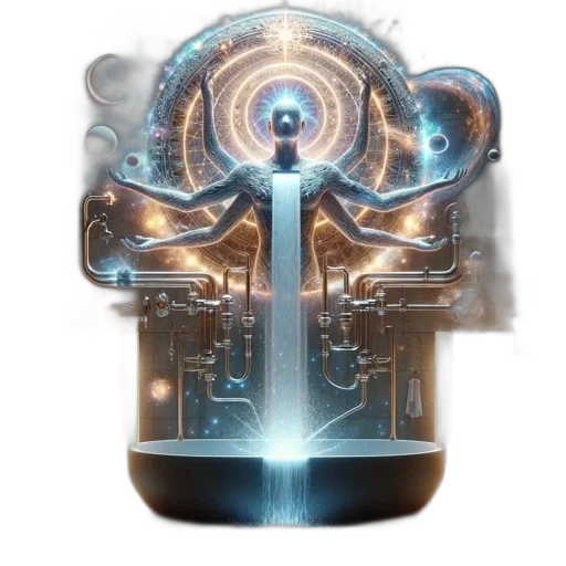 robot, jewelry, staff, weapon transparent PNG cut-out