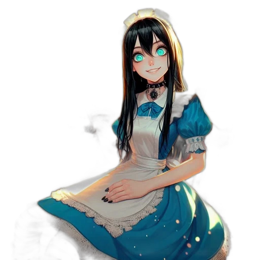 dress, robot, staff, creature transparent PNG cut-out