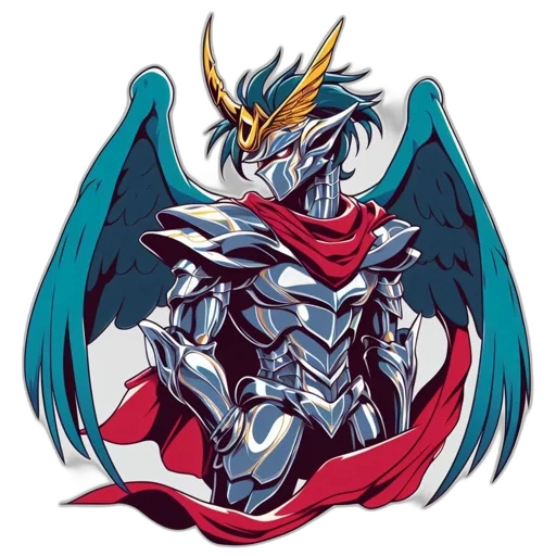dragon, robot, sword, pixel art transparent PNG cut-out