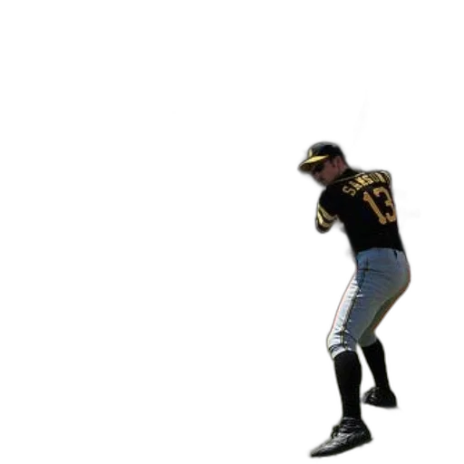 3d render, baseball, player, black transparent PNG cut-out