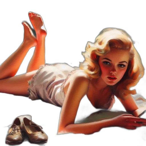 shoes, photorealistic, comic book art, oil painting transparent PNG cut-out