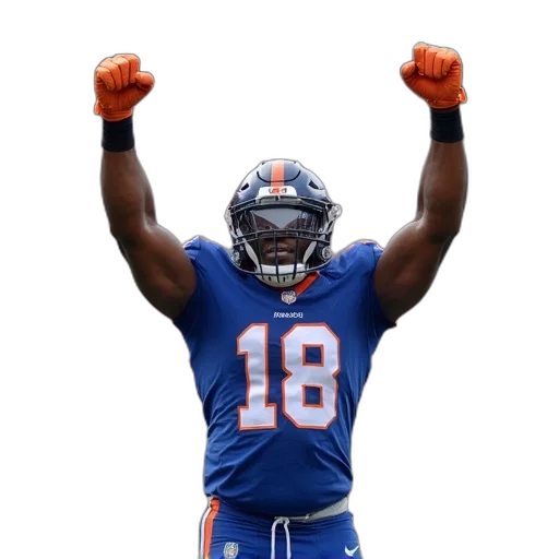 football, player, blue, orange transparent PNG cut-out